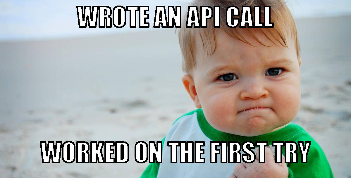 Wrote an API CALL Worked on the first try (mème)